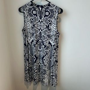 Tiana B. Navy & White Midi Dress - Size 12